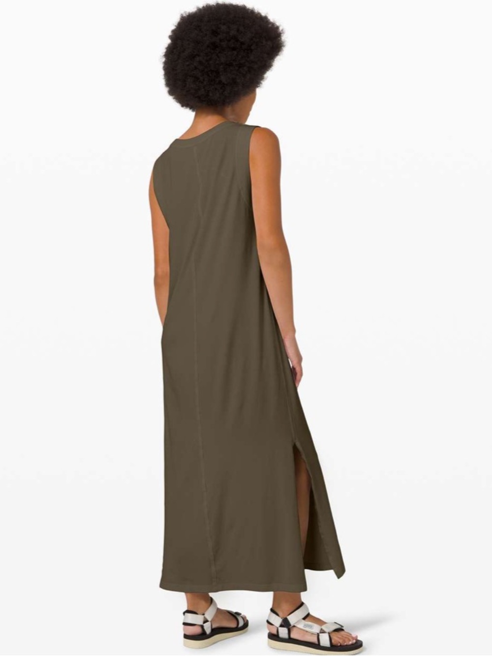 Lululemon All Yours Tank Maxi Dress Dark Olive Green size 8 fit - Picture 7 of 16